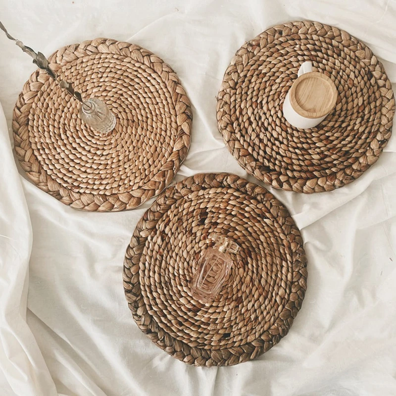 Hot Sale Weave Water Hyacinth Placemat Best Seller Wall Basket Decor