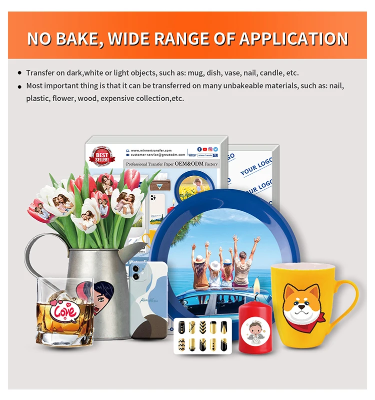 Winner Transfer Excellent No Bake Water Slide Decals Paper A4 Water