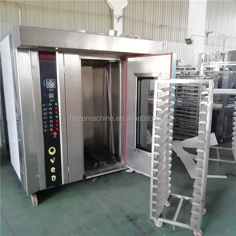 
 Коммерческая печь для выпечки хлеба, пекарское оборудование, 32 лотка, вращающаяся стойка для хлеба, духовка  