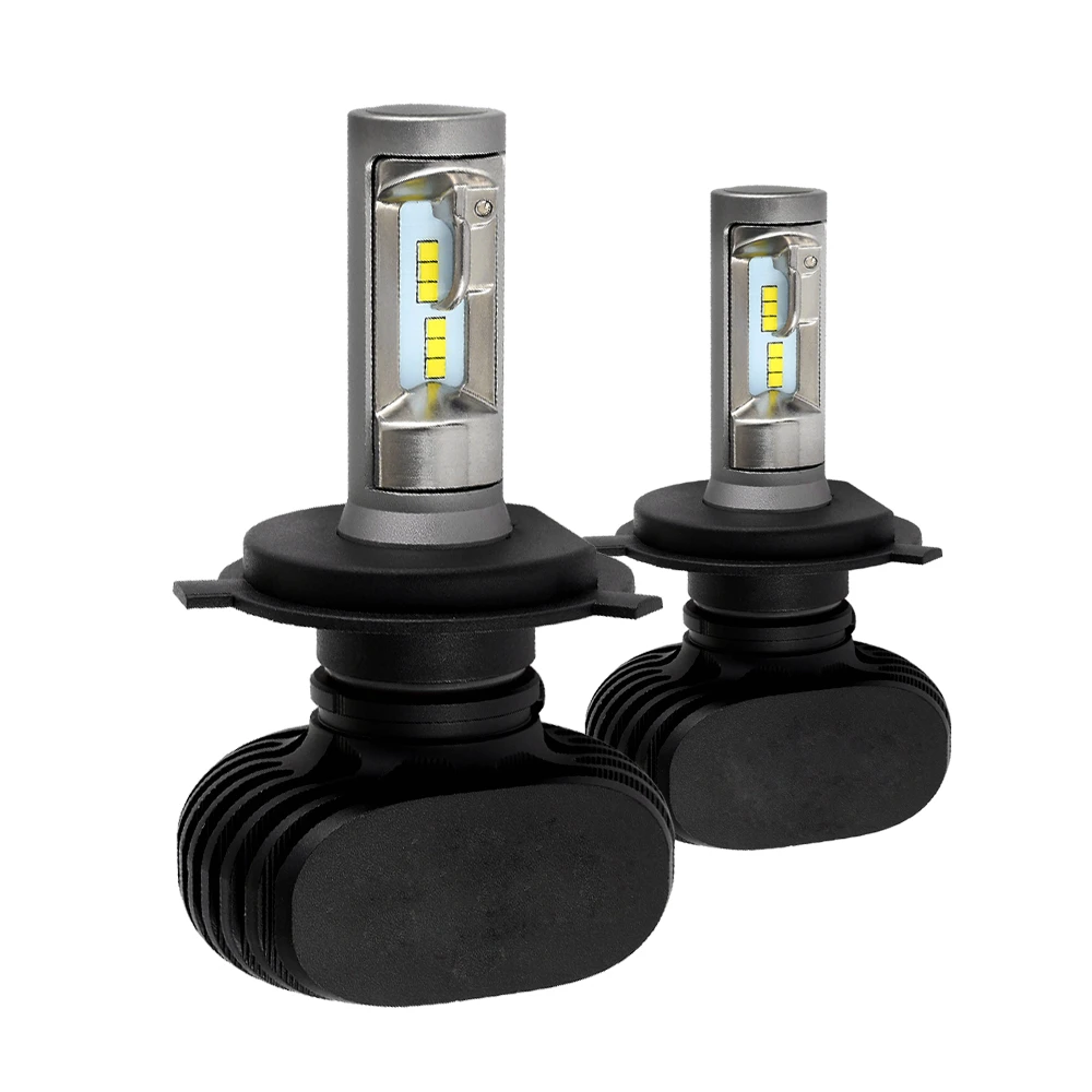Холодный белый свет 6500K дальний и ближний свет Светодиодная Автомобильная Лампа H1 H3 H4 H7 H8 H9 H11 9004 9005 9006 безвентиляторная 36 Вт CSP Светодиодная лампа для фар