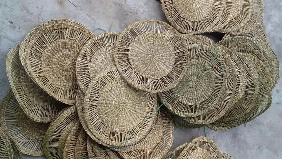 Wedding Rattan Boho Wicker Table Decor Set Placemats Natural Rattan