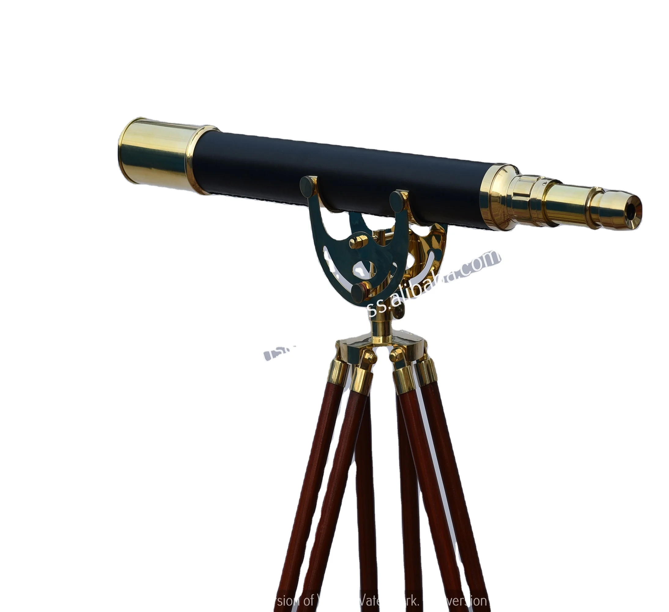 Rueda de latón Náutica Diseño Telescopio Soporte Trípode Ajustable Antiguo 