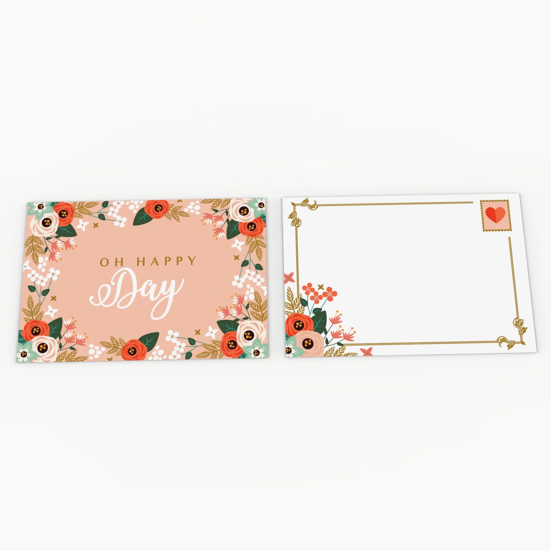 Цветные элегантные поздравительные открытки с индивидуальным дизайном