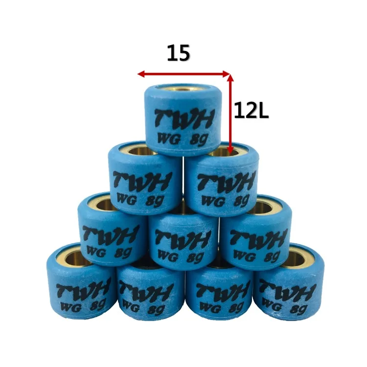 TWH Motorcycle Roller Set Variator Weights 15*12 MM Material Copper