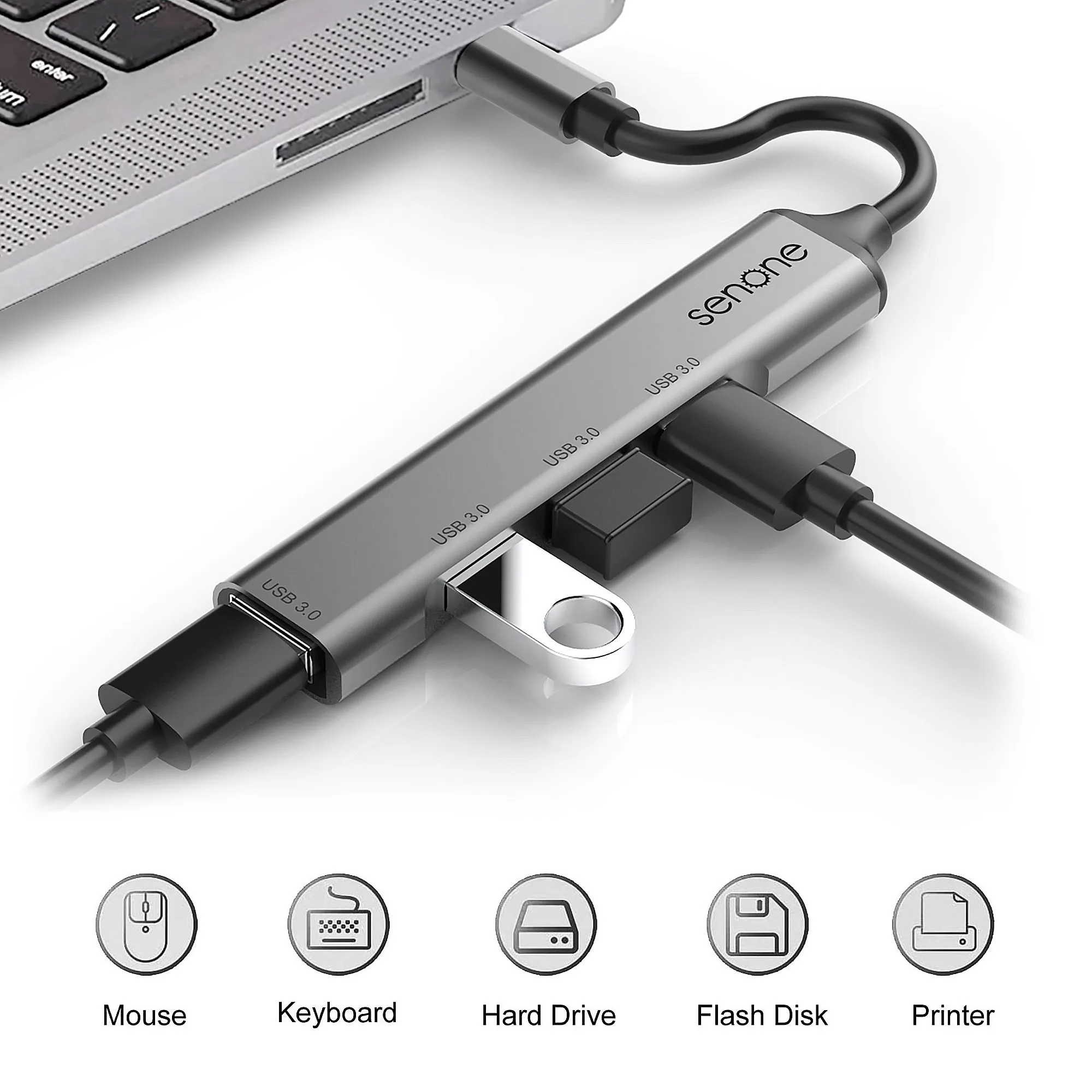 С возможностью нанесения производителем личных Тип C концентратора 4 порта USB-C Тип c док-станция с usb3.0 доставки Зарядное устройство usb кабель с разъемами типа c и usb адаптер