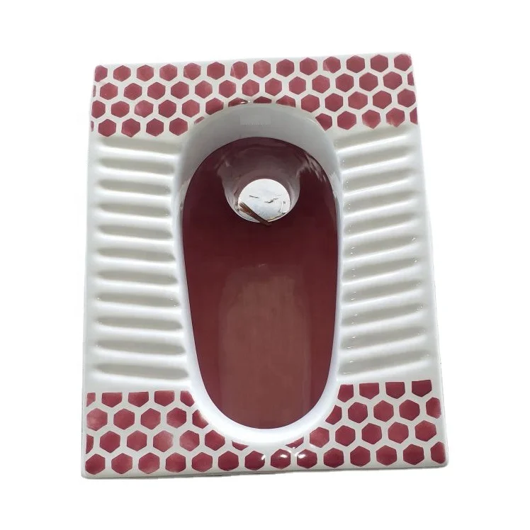 На продажу: фабрика Foshan, бренд Vistaar, керамическая сковорода для приседания, сковорода ороды ориссы с красным двухцветным дизайном