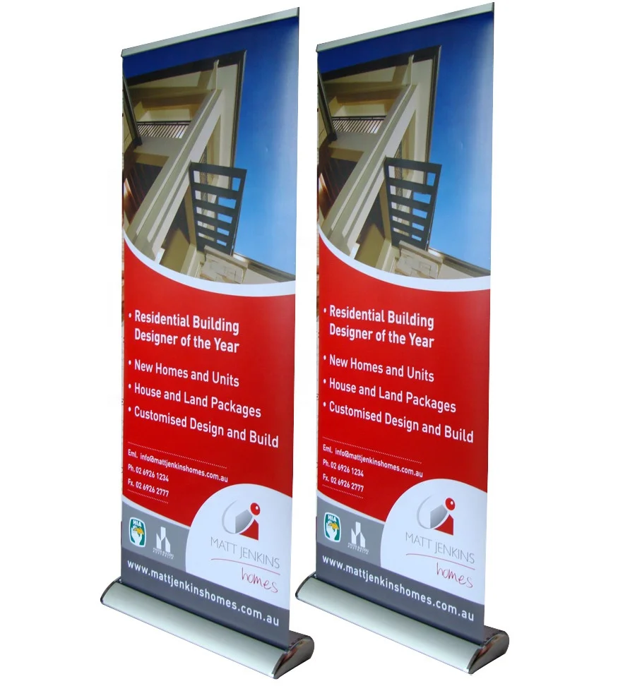 Hight Quality Motorised Scrolling Display Electric Roll Up Banner Stand ...