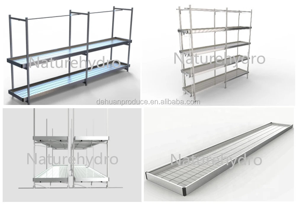 Mobile Grow Rack Vertical Indoor Farming Hydroponic Growing System