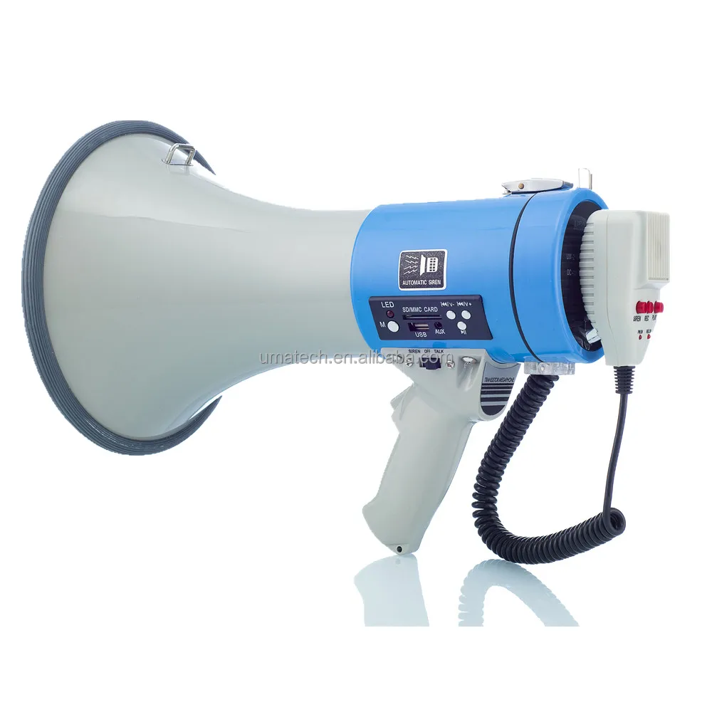 Mégaphone Portable 50W Avec Enregistrement - Puissant, Pour événements, Manifestations, Activités
