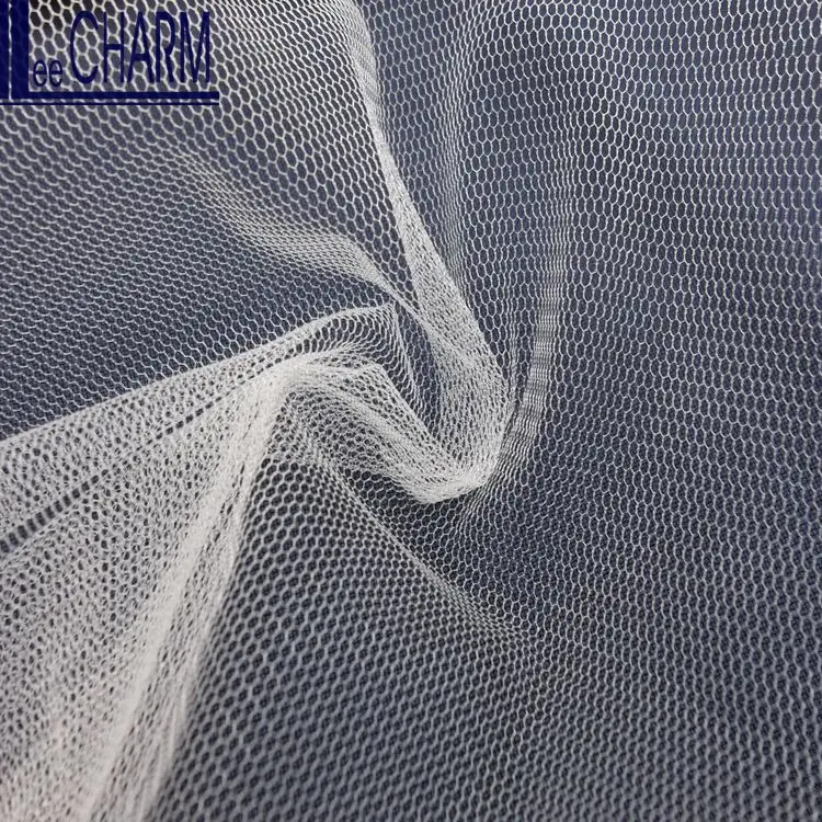 LCY665 100% нейлон 30D розовая Тюлевая ткань