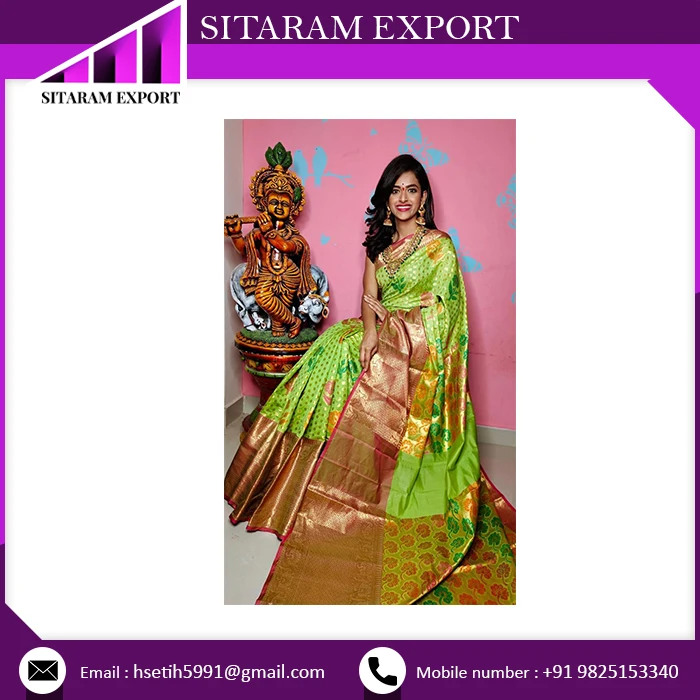 
 Новейшие эксклюзивные Banaras Paithani Fancy сари с канчи каймой для девочек по самой низкой цене на заказ на большую партию товара  