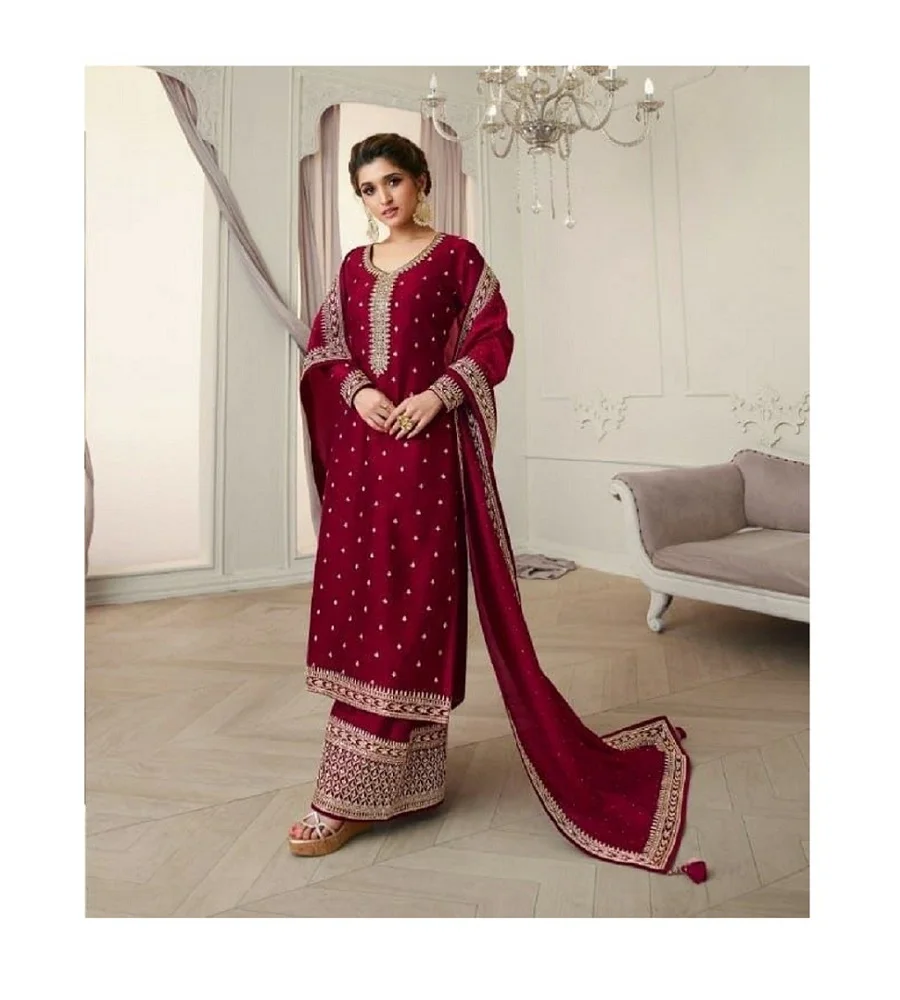 Designer Salwar Kameez Suit Stone Dupatta Indian Wear Embroidery Work Silk  Net Pakistani Ladies Women Clothing Casual Quantity