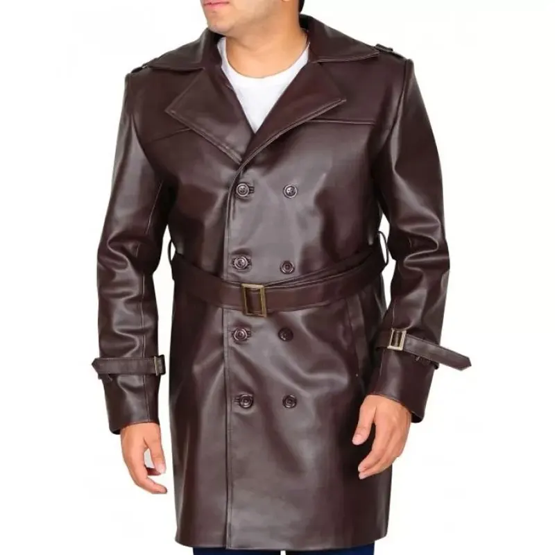 Wholesale New Custom Men's High Quality Winter Long Trench Coat Waterproof Breathable Quick Dry Woolen Fabric Button Coat