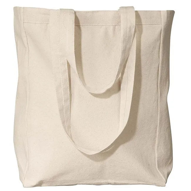 Тяжелая 100% хлопчатобумажная Холщовая Сумка-тоут с внутренними и внешними карманами, обычные хлопчатобумажные сумки обычного размера