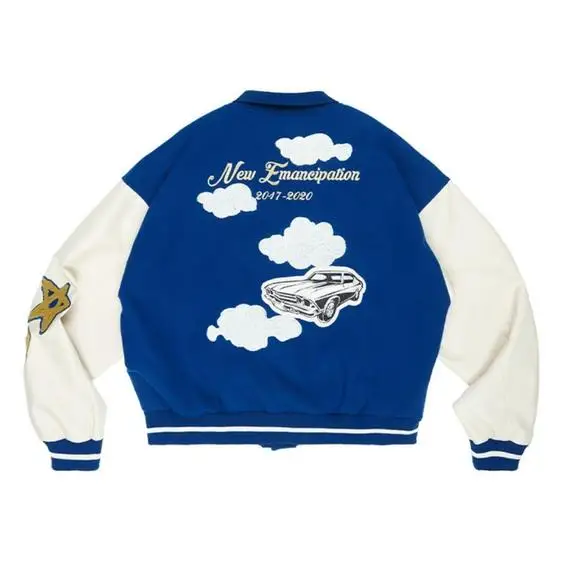 Pre-owned Louis Vuitton Wizard Of oz Varsity Jacket In Blue