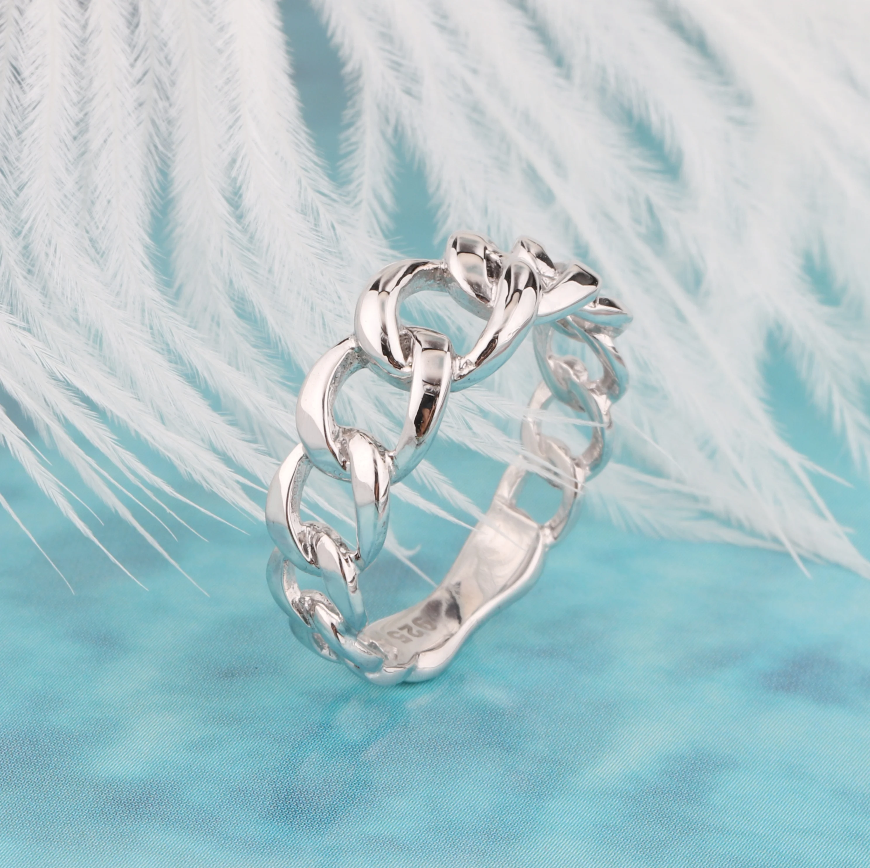 925 joyas de plata esterlina anillo chapado en rodio anillo de