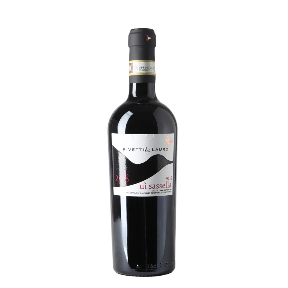 Сделано в Италии, высококачественное винное вино «LUGANA Azienda agrola Ricchi» и «SASSELLA Rivetti e Lauro», двойная стеклянная бутылка 750 мл
