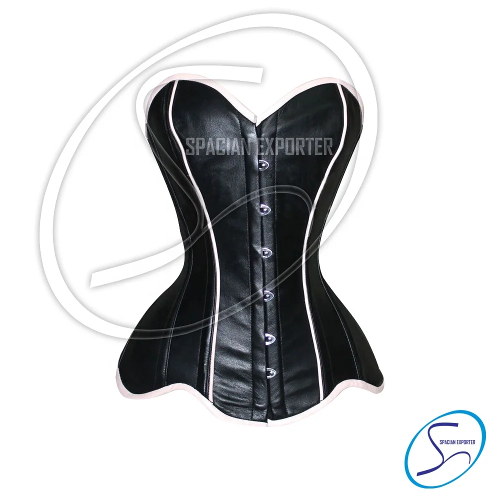 Genuine Real Leather Black Over Bust Corset Buy Asli Kulit Asli Hitam Di Atas Payudara Korset Western Hitam Kulit Korset Top Wanita Pinggang Pelatih Korset Korsase Ukuran Besar Baja Bertulang Kulit Korset Wonder