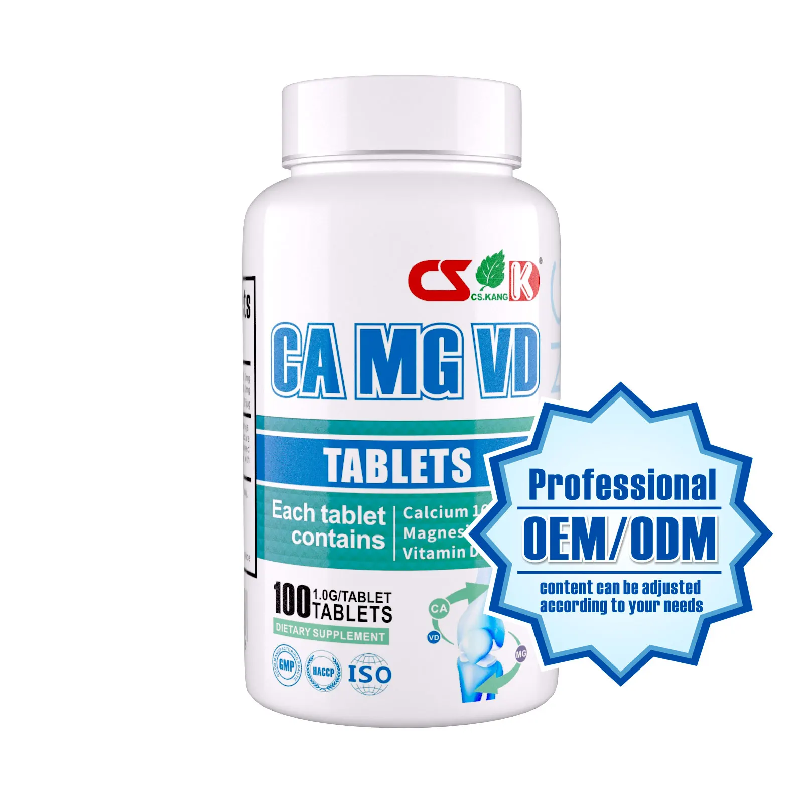 Оптовая цена, таблетки с витамином D из кальция и магния с индивидуальной этикеткой