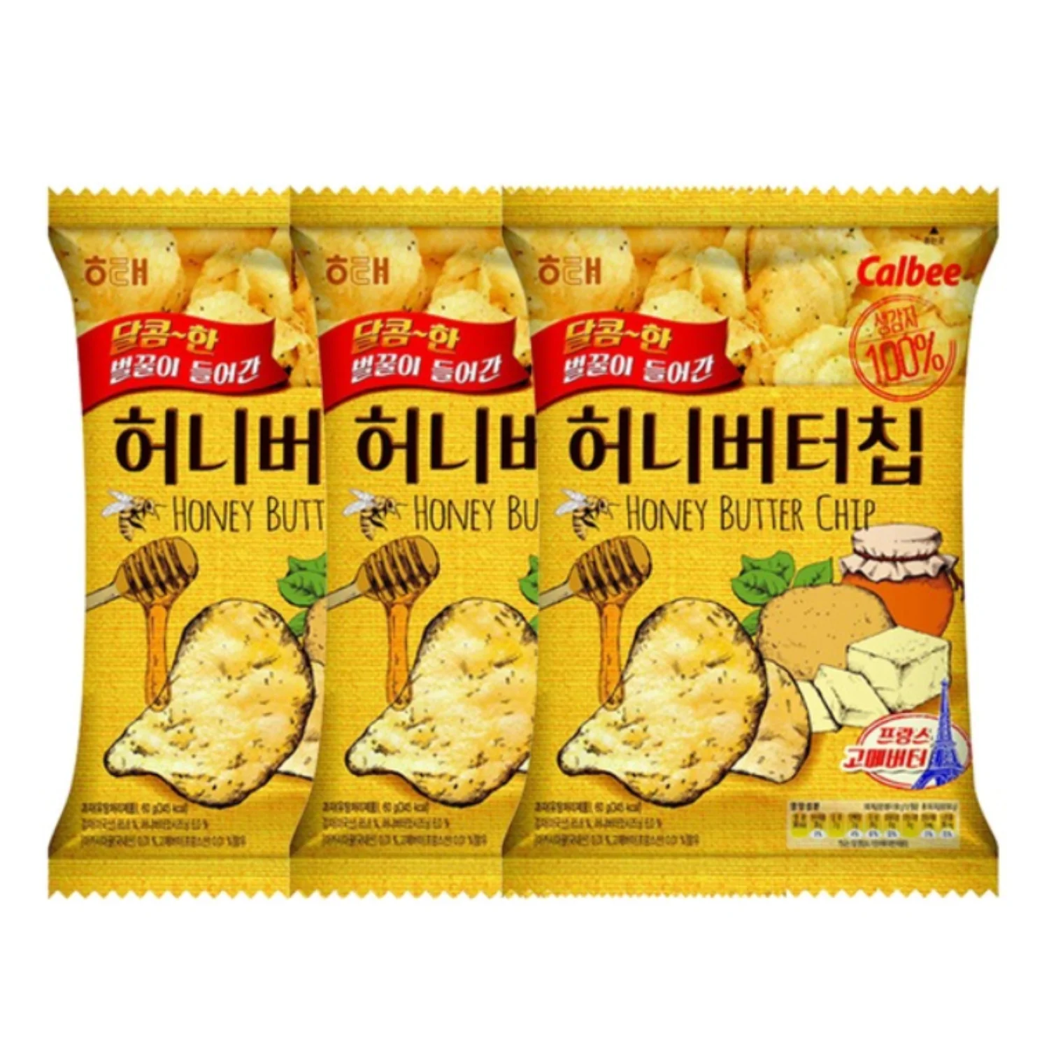 Sweet Potato Snack Chip product Honey Butter Chip 60g made in Korea