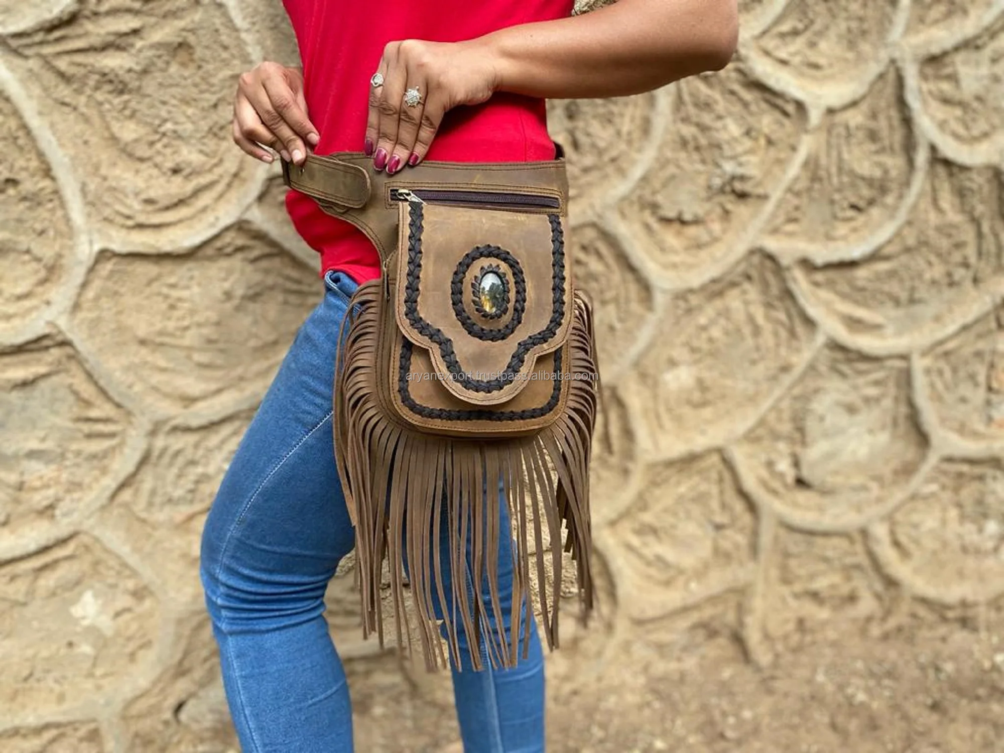 Leather Waist Bag - Fashion Fringe Fanny Pack for Women