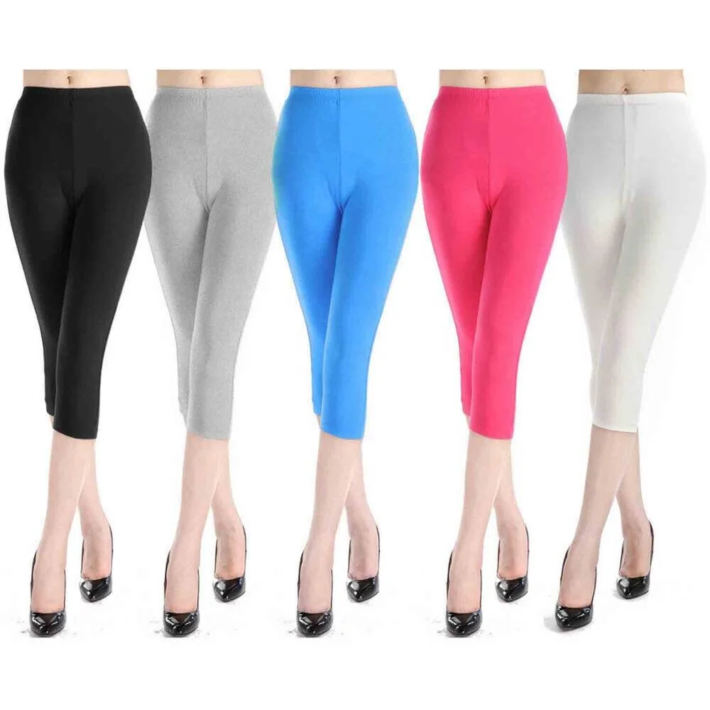 Legging Capri Serat Bambu Wanita,Celana 