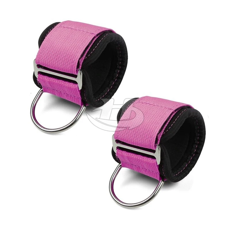 gym glutes workout weight lifting training ankle cuffs with d