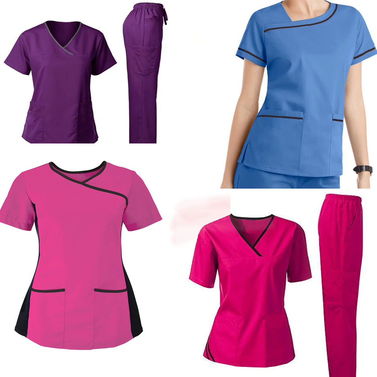 Lightcolored Scrubs Medical Nurse Uniforms Doctor Uniform For Female Operating Room Set S3xl