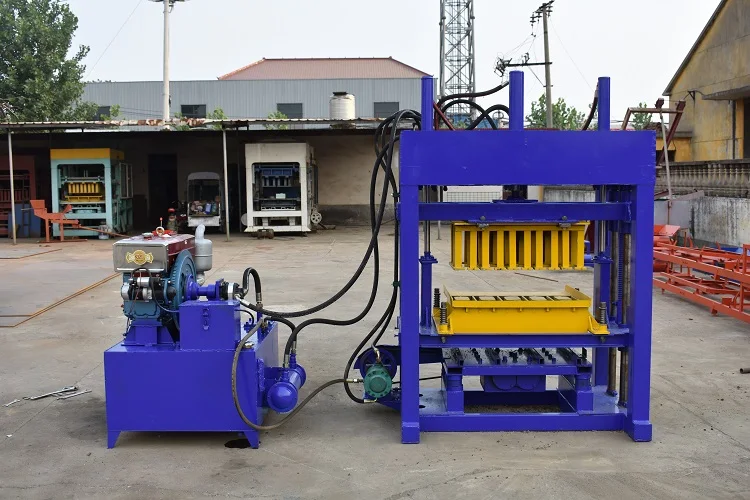 Дизельный блок делая машину QT4-40 гидравлический дизельный станок для изготовления строительных блоков дизельный силовой блок изготовляющая машина