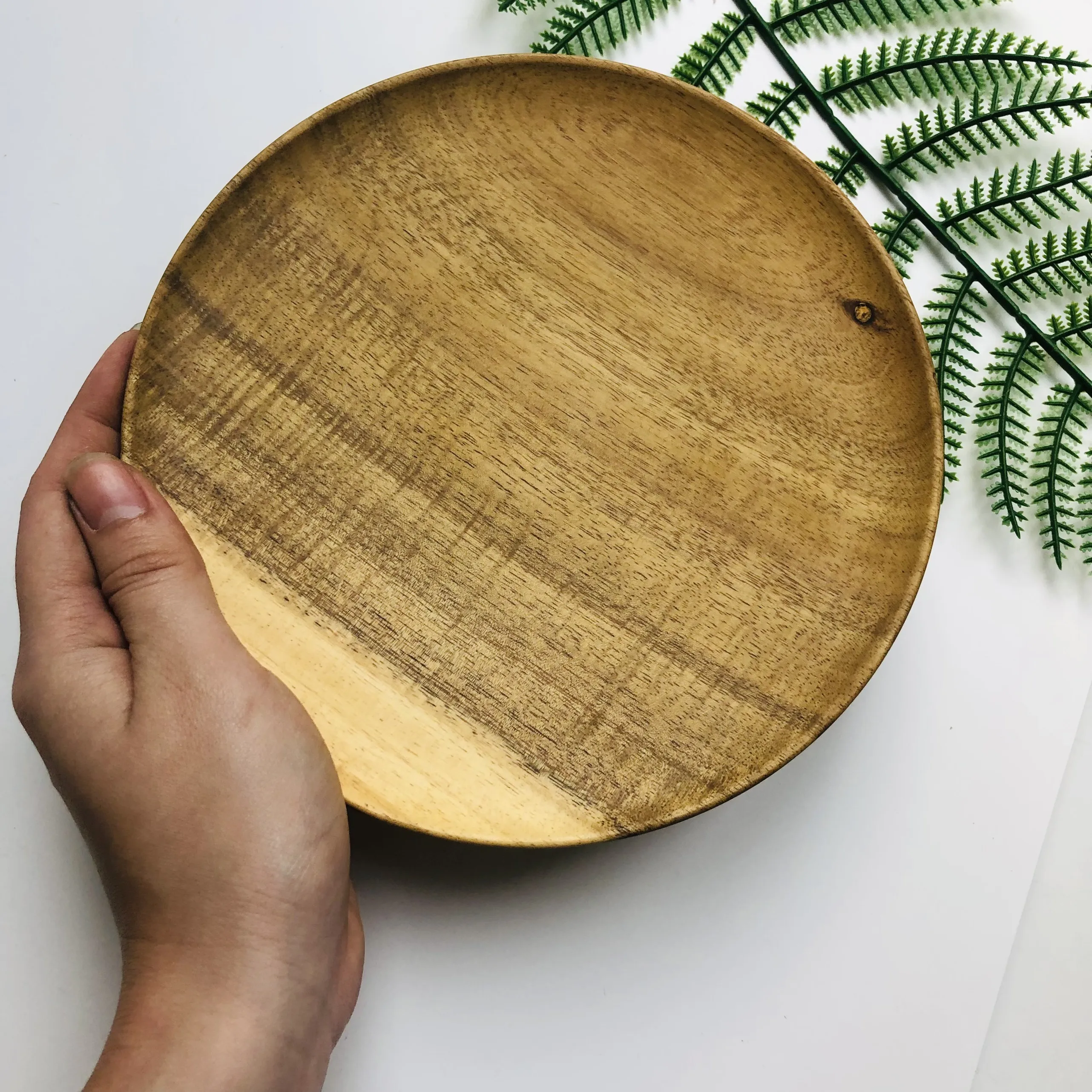 Vietnam Round Natural Acacia Wood Plate Buy Wood Plate,Plates,Kitchen