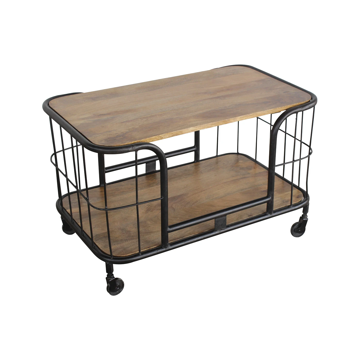 Industrial Cart Coffee Table With 2 Shelf Bakers Shelf Multifunctional Metal Wood Center Table Coffee Table For Living Room Buy Hammered Metal Coffee Table Living Room Wood Coffee Tables With Wheels