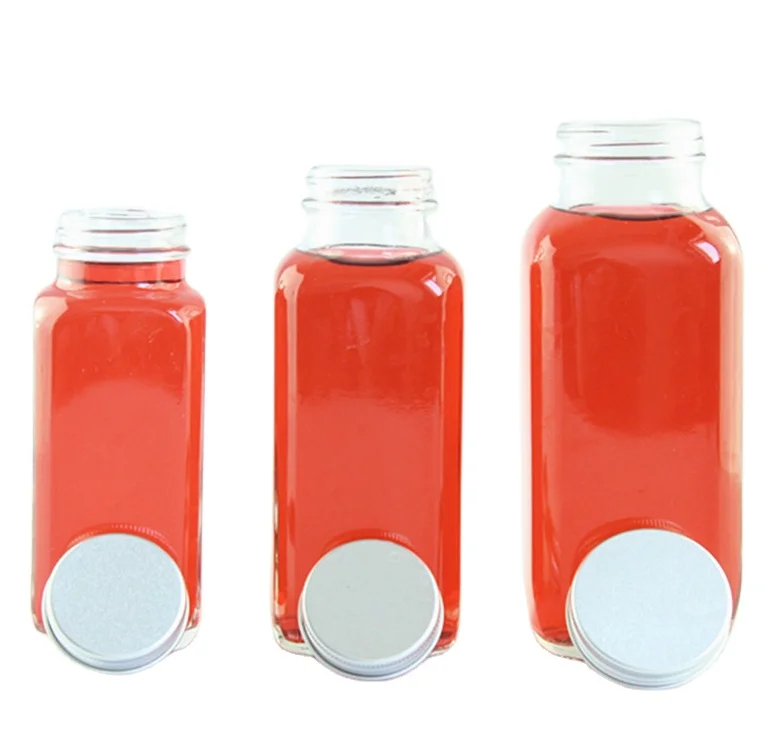  DilaBee 16 Oz Empty Plastic Juice Bottles with Lids