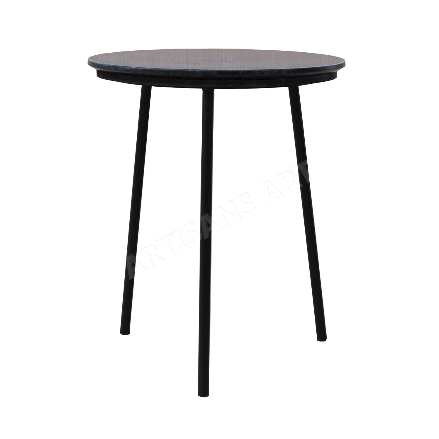 Luxury Round Marble Top Side Table Three Leg Metal Base Modern End