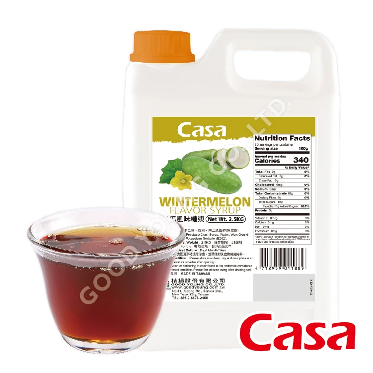 Хороший молодой чай CASA Bubble Boba жемчужный молочный поставщик коричневый сахар зимний сироп со вкусом дыни