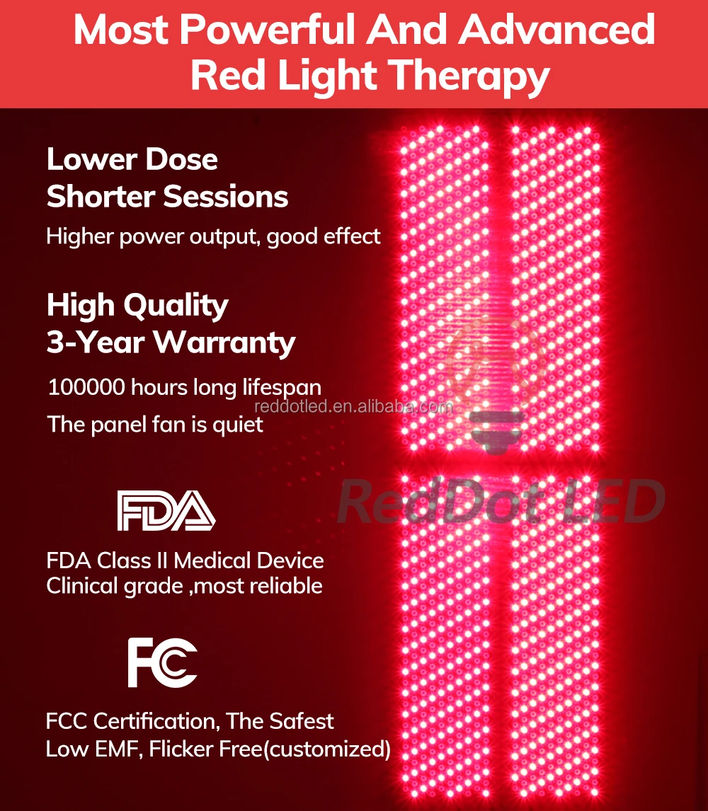 Reddot Rd1500 Highest Irradiance 1500w Full Body Infrared Red Light