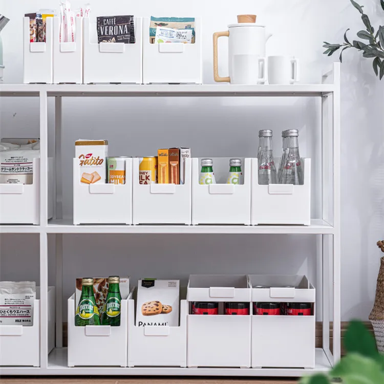 simple white kitchen pantry storage bins