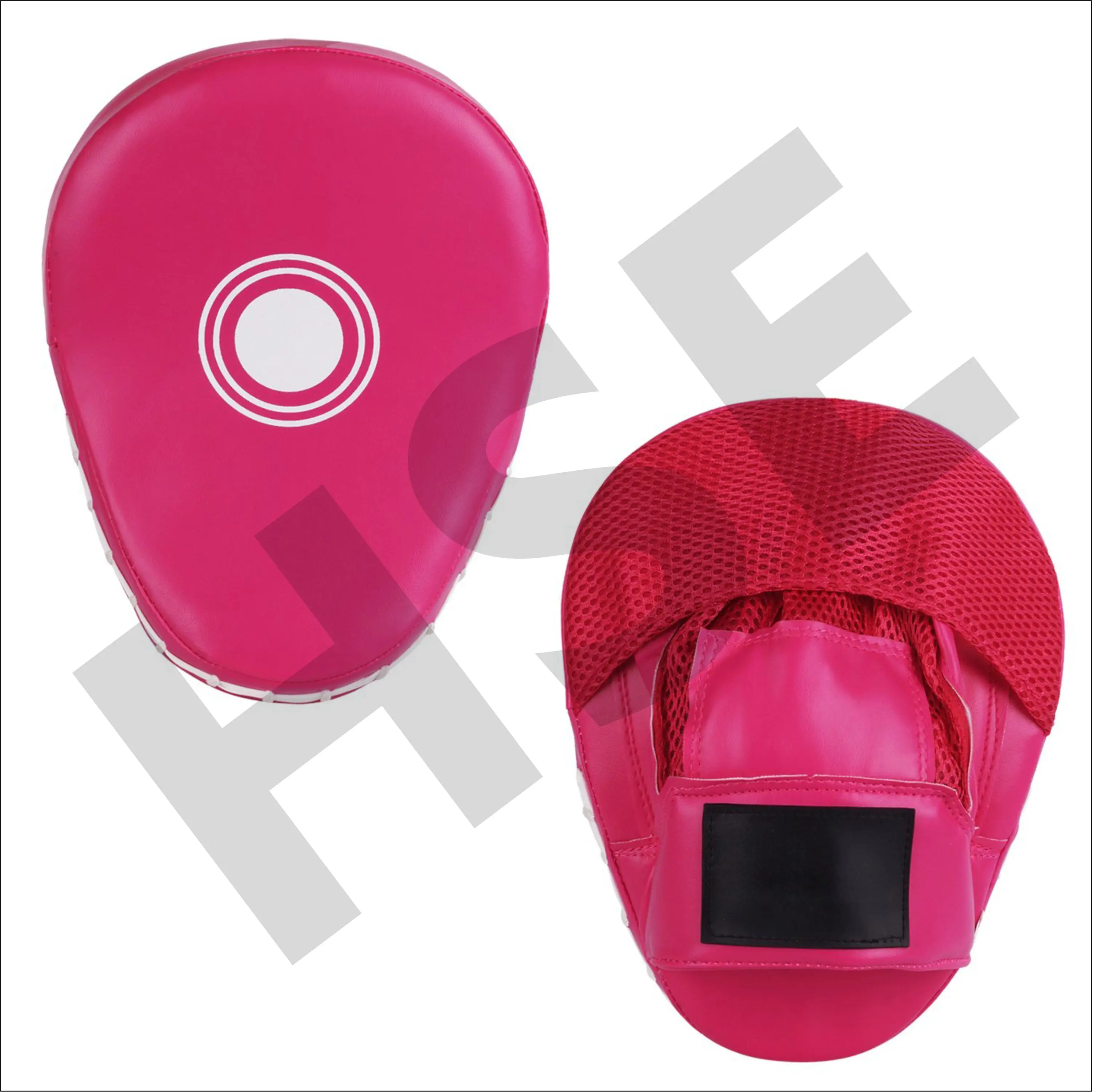 Custom Logo Design Printed Boxing Punching Mitt Target Leather Curved