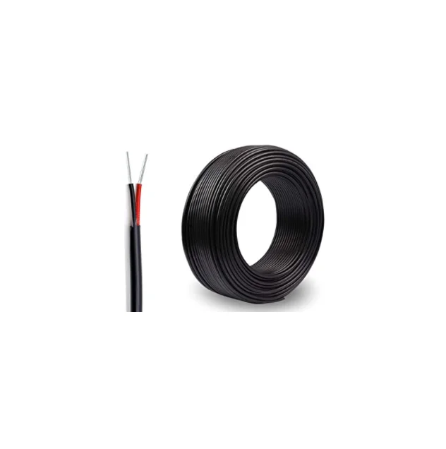PVC Electric Wire 1.5mm 2.5mm 4mm 6mm 10mm Black OEM Copper Taiwan Power Cable 2 Core with 2 Stranded for Aluminum Wi Insulated
