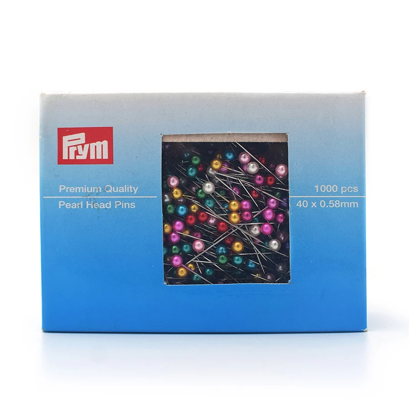 Prym Sewing Accessories Dressmaker Straight Pearl Head Quilting Pins 1000 Pcs Per Box for Shirt, patchwork & Sewing