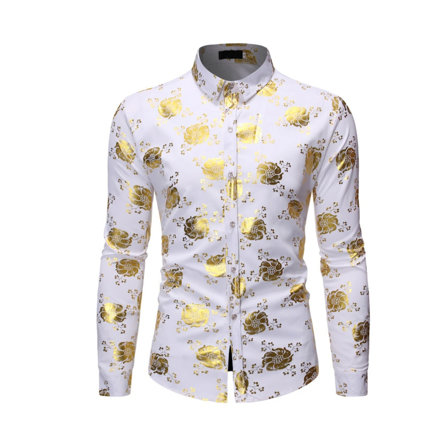 Men's Long Sleeve White Dress Shirt 