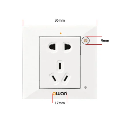 Smart Power One Outlet Receptacle Zigbee Wall Socket UK Small BMS System Zigbee Socket