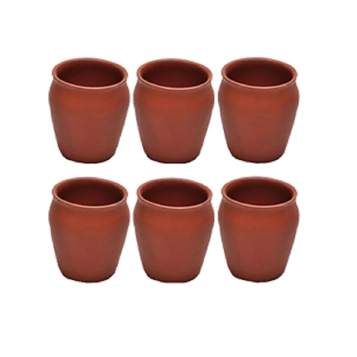 Handmade Natural Terracotta Clay Chai Cup / Natural Clay Mud Tea Cup
