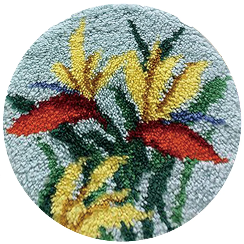Carpet Embroidery Sale Latch Hook Rug Kits Carpet Flowers Canvas Printed Diy Rug Latch Hook Kits Large Home Decor Orchid Grass