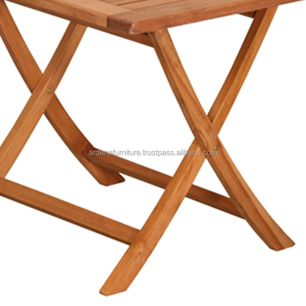 Modern Design Indonesian Teak Wood Rectangular Folding Table Rustic
