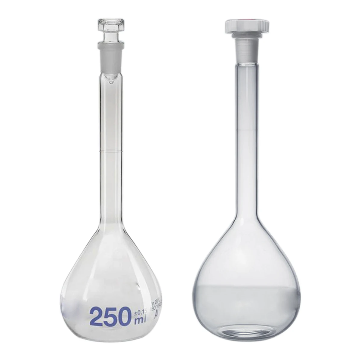 Laboratory Measuring Volumetric Flask Clear Glass PP Stopper & Glass ...