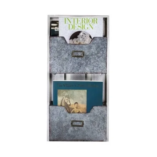 
 Wall Mounted Galvanised Magazine and Documents Holders  