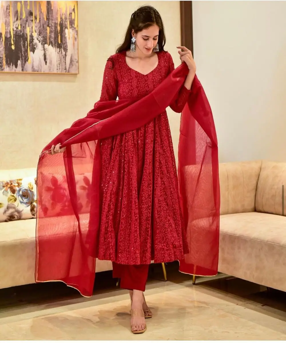 umbrella dress for ladies Latest New Designer Long Viscose Silk Rayon Multi Color Low Price Market Surat Ethnic Garment Trending