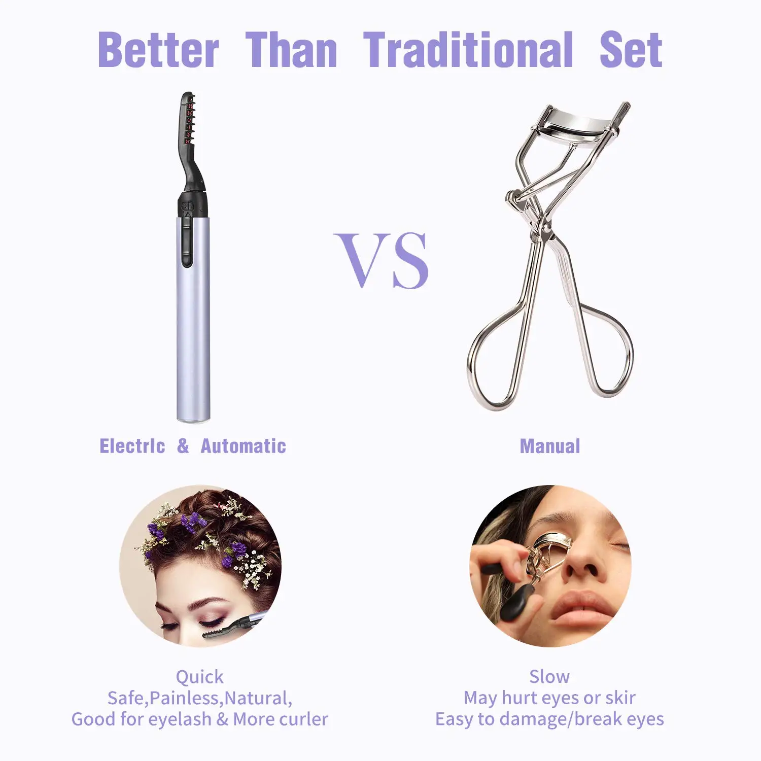 Частная марка, безболезненный Электрический бигуди для ресниц для быстрой завивки