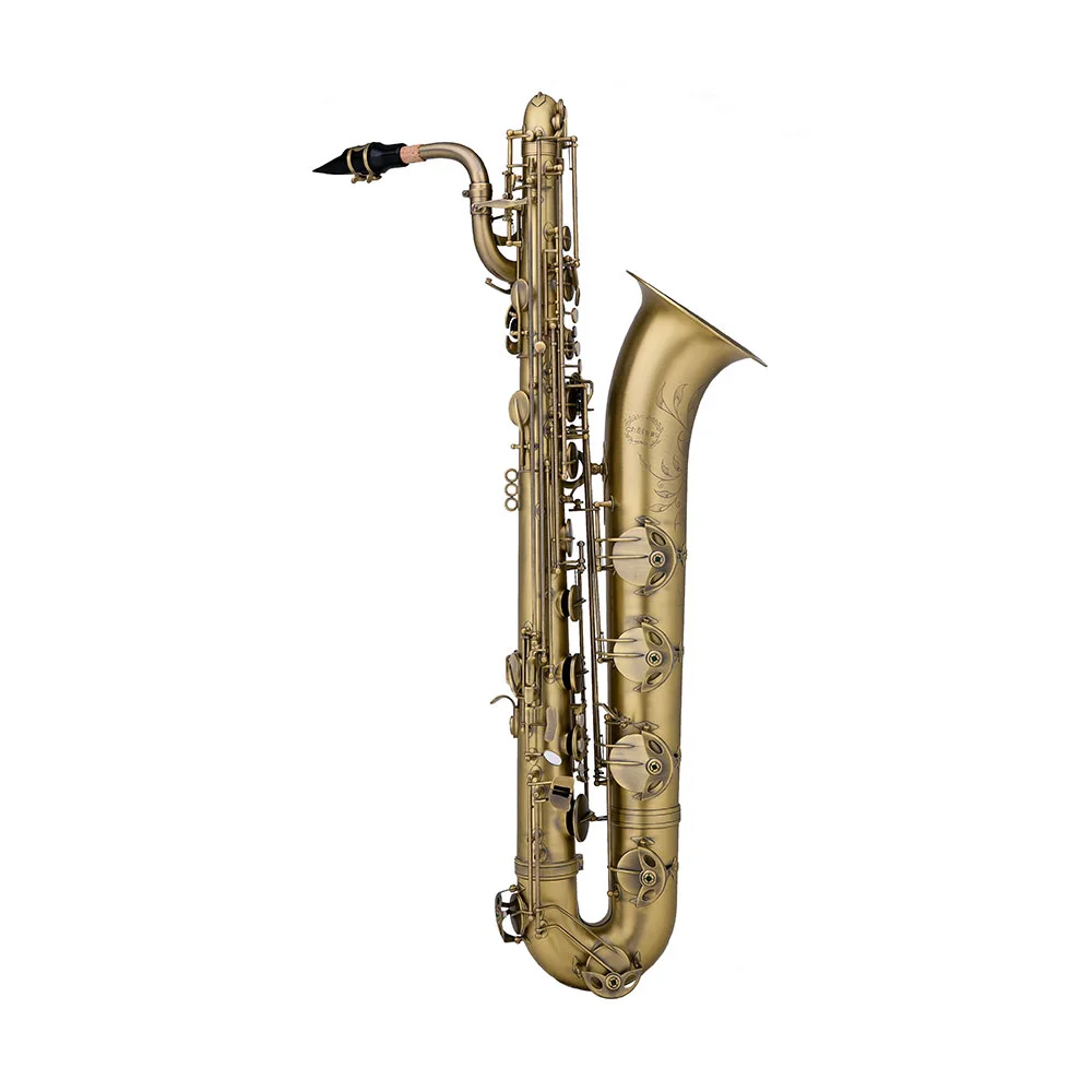elegant bell engraved baritone saxophone