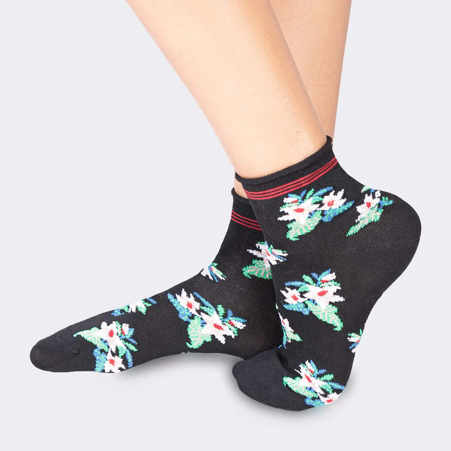 Italian Manufacturer's High Quality Women's Slouch Dress Socks Cute Cotton Crew for Everyday Situations